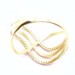 Anel em ouro amarelo 18k com 72 zirconias - 2ANZ0004